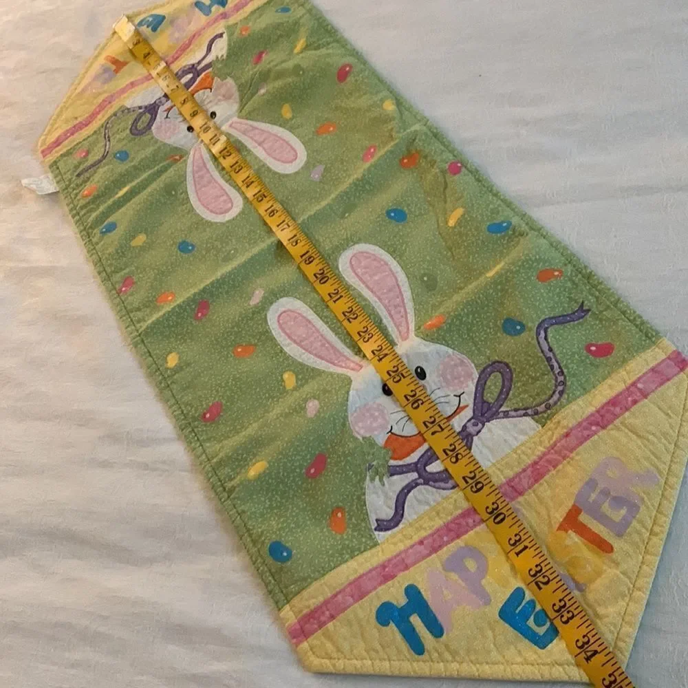 Table Runner Happy Easter  Bunny Jelly Beans Pastel